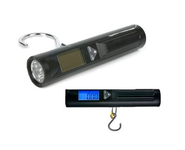 ЭЛЕКТРОННЫЙ СВЕТОДИОДНЫЙ РЫБАЛОЧНЫЙ КРЮЧОК ВЕСЫ БАГАЖА ДО 40 КГ ФОНАРЬ + БАТАРЕИ