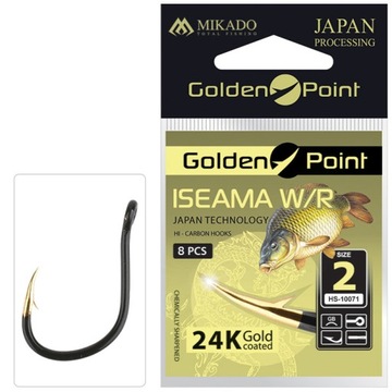 Haczyki Golden Point Iseama 2 W/R z oczkiem Mikado