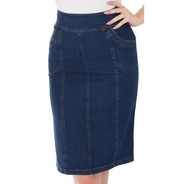 SPÓDNICA JEANS MIDI (38-54) KOLORY r.44