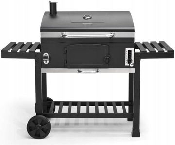 GRILL WĘGLOWY EL FUEGO ONTARIO XXL RUSZT ŻELIWNY NA KÓŁKACH Z KOMINEM !!!