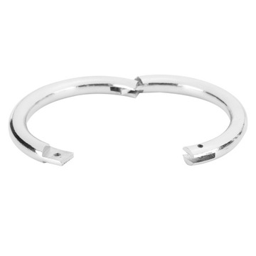 Металлическое кольцо из бычьего носа, хромированное.