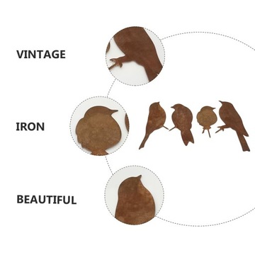 МЕТАЛЛИЧЕСКИЕ ПТИЦЫ МИНИАТЮРНЫЕ ПТИЦЫ ДЕКОРАТИВНЫЕ УКРАШЕНИЯ
