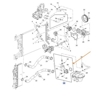 ВОДЯНОЙ ПАТРУБОК OPEL ASTRA J CASCADA ZAFIRA C 1.4 T
