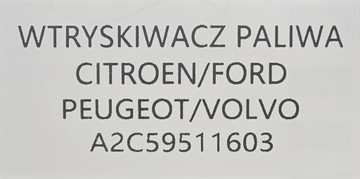 NOVÝ ORIG. VSTŘIKOVACÍ TRYSKA CITROEN C4 I C5 II PEUGEOT 307 407 2.0 HDI A2C59511603
