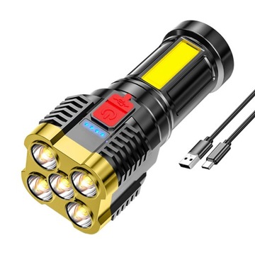 LATARKA MOCNA 5x LED MOCNATAKTYCZNA WOJSKOWA USB