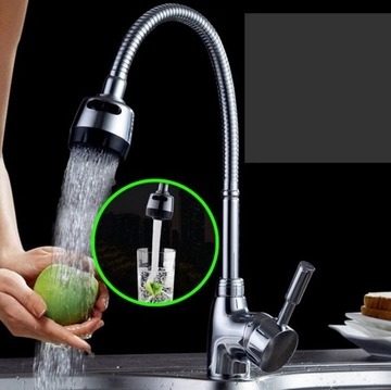 КУХОННАЯ РАКОВИНА FAPPER, ОДИНАРНАЯ РУЧКА, ГИБКАЯ