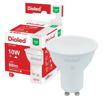 Żarówka LED GU10 1W barwa ciepła 80lm