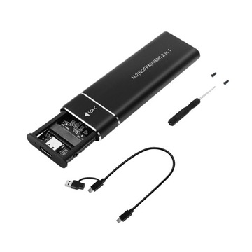 Адаптер корпуса Plug and Play M.2 NVMe Универсальный, легкий, черный