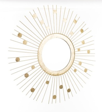 Золотое ажурное украшение на стену, большое солнечное зеркало