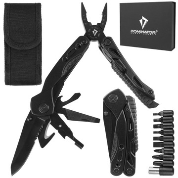 MULTITOOL WIELOFUNKCYJNE NARZĘDZIE 14w1 + KRZESIWO + BITY + ETUI