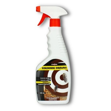 STRONG SILNY ŚRODEK NA KORNIKI KOŁATKI SPUSZCZELE PERMETRYNA SPRAY 450 ML