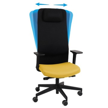 Ergonomiczny Fotel Biurowy Obrotowy Siatka GROSPOL Mike 2 Żółty