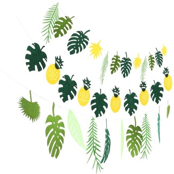 Palm Leaves Banner Pineapple Pull Flag Decorate