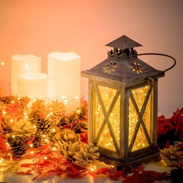 РОЖДЕСТВЕНСКИЕ ЕЛОЧНЫЕ ОГНИ 20 СВЕТОДИОДНЫХ ПРОВОДОВ НА БАТАРЕЯХ ТЕПЛЫЙ СВЕТ