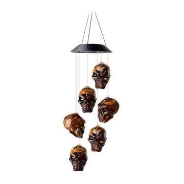 Vintage Style Czaszka Solar Wind Chime Light