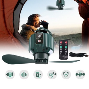 ТЕНТОВЫЙ ВЕНТИЛЯТОР СО СВЕТОДИОДНЫМИ ЛАМПАМИ 3-СКОРОСТНОЙ КЕМПИНГОВЫЙ ВЕНТИЛЯТОР USB