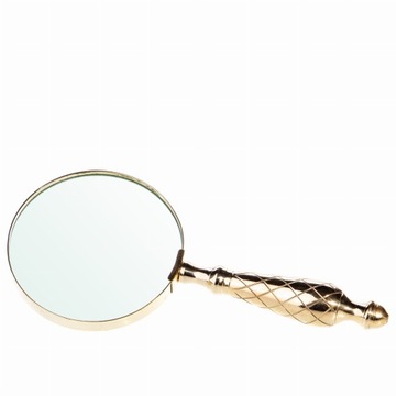 Увеличительное стекло с золотой ручкой в ​​стиле ретро