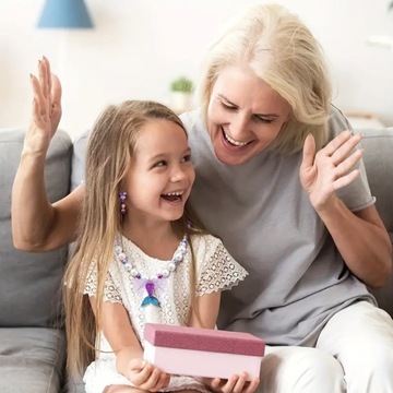 ОЖЕРЕЛЬЕ, СЕРЬГИ, БРАСЛЕТ, КЛЕЙН, СУМОЧКА АРИЭЛЬ, РУСАЛОЧКА, 6 ШТ.