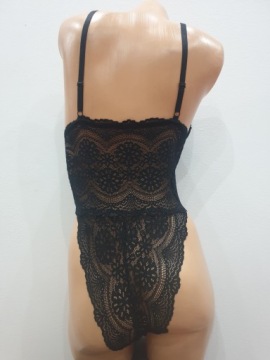 Женское кружевное боди ROSE GIRL черное L/XL