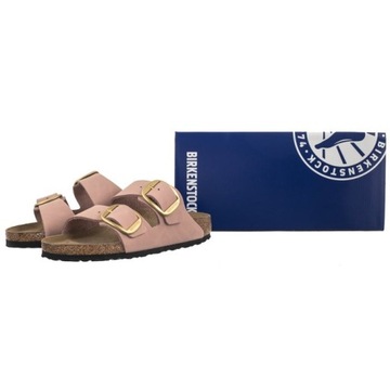 Buty Klapki Damskie Birkenstock Arizona Big Buckle Soft Pink Różowe