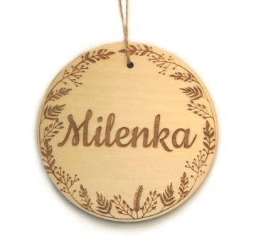 Табличка с именем ребенка для детской комнаты