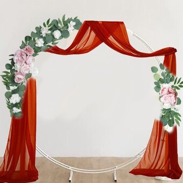 Wedding Arch Drape Trendy Wedding Backdrop Curtain for Ceremony Red