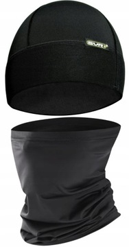Komplet termoaktywny do biegania Czapka + Komin treningowy na rower L/XL