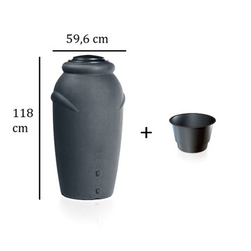 БАК ДЛЯ ДОЖДЕВОЙ ВОДЫ AQUA CAN 210Л - АНТРАЦИТОВЫЙ