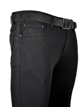 Spodnie męskie jeans CZARNE klasyczne casual r.38