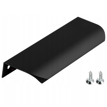 UCHWYT MEBLOWY KRAWĘDZIOWY CZARNY MAT UA2 96/116