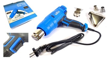 ЭЛЕКТРИЧЕСКАЯ ТЕПЛОВАЯ ПИСТОЛЕТКА 2000ВТ 4 НАКОНЕЧНИКА S-HG2000