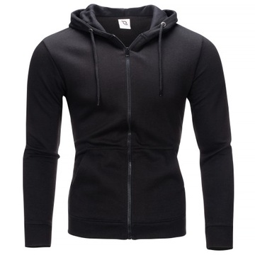 LUC02 r. M GŁADKA ROZPINANA BLUZA Z KAPTUREM