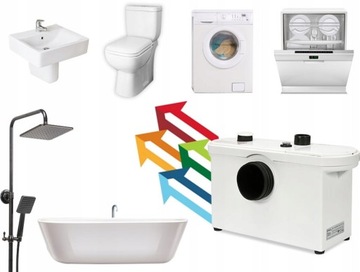 ВОДЯНОЙ НАСОС С ИЗМЕЛЬЧИКОМ ДЛЯ ТУАЛА 600ВТ WAVE