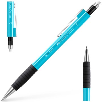 FABER-CASTELL Ołówek automatyczny z gumką na rysiki 1347 Grip 0,7 mm