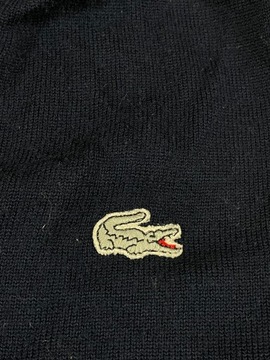 Lacoste sweter męski logo szeroki klasyk v-neck L