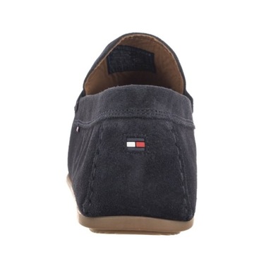 Buty Mokasyny Męskie Tommy Hilfiger Casual Suede Driver Granatowe