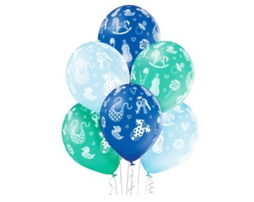 Balony z nadrukiem dziecięcym 6 sztuk
