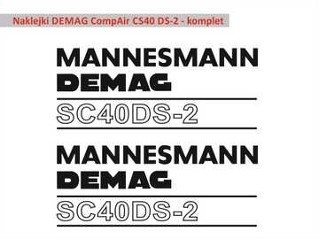 KOMPLET naklejek DEMAG CS40 DS2 naklejki