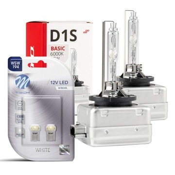 ŻARÓWKA ŻARNIK XENON KSENON D1S 6000K 35W 12V+ W5W led OSRAM
