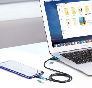 Никелированный кабель USB-C 3.0 UGREEN 1м черный