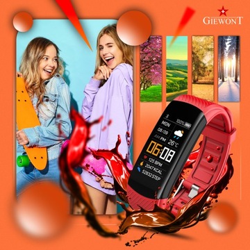 SMARTWATCH SMARTBAND GIEWONT Fit&GO Duo GW200-1 — черный + РЕМЕНЬ Alert Red