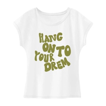 T-shirt damski Oddychająca modna odzież sportowa Casual T-shirt z okrągłym dekoltem Basic M