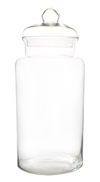 Słoik Słój Jar clear L-H35 cm + szklana przykrywka czyste szkło wazon