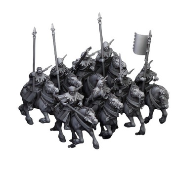 Gallia Mounted Men at Arms - x7+ x3 CMD - Highlands Miniatures - Druk 3D