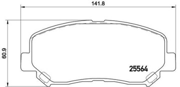 BREMBO ПРАВАЯ 49 045 КОМПЛЕКТ КОЛОДОК ТОРМОЗНЫХ 