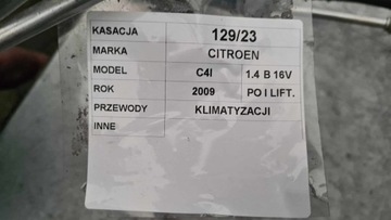 CITROEN C4 1.4 16V 09R TRUBKY KLIMATIZACE