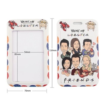 Ремешок-брелок для ключей с телешоу «Друзья», ID кредитной карты, веревочная цепочка, ожерелье, телефон