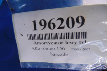 ALFA ROMEO 156 1.9JTD TLUMIČ LEVÝ ZADNÍ