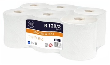 Ręcznik papierowy 120 m celuloza 6 szt. BIAŁY Lamix