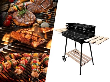 САДОВЫЙ УГОЛЬНЫЙ ГРИЛЬ С 2 КРЫСАМИ, ШПЦЕНАМИ, КОЛЕСАМИ